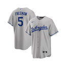 Fanatics Nike Men's Los Angeles Dodgers Freddie Freeman S/S Official Replica Jersey - Grey - lauxsportinggoods
