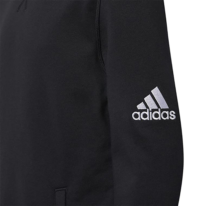 Open Box Adidas - Youth Training Fleece Hood - Large - Black/White - lauxsportinggoods