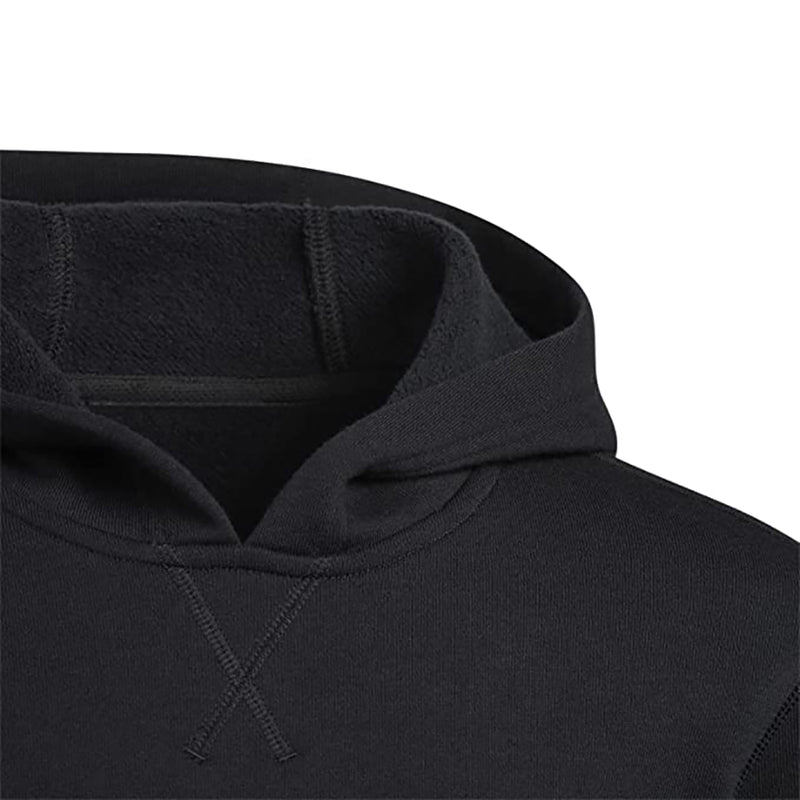 Open Box Adidas - Youth Training Fleece Hood - Large - Black/White - lauxsportinggoods