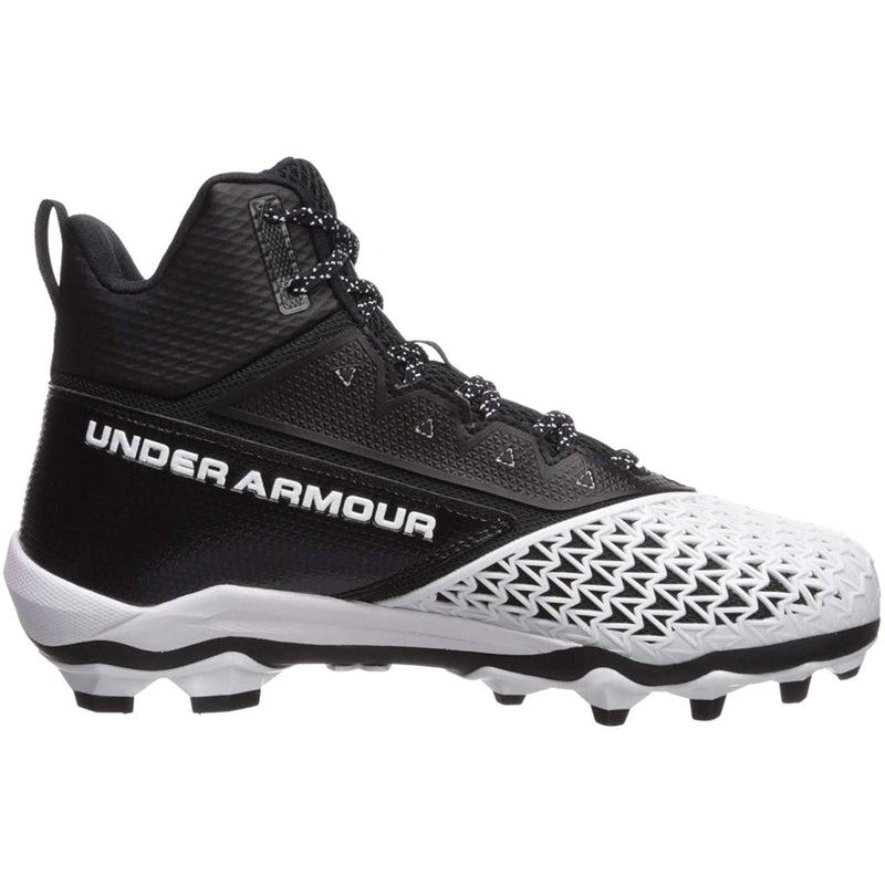 Used Under Armour Men's Hammer MC Football Shoe - Black-White - 10 - lauxsportinggoods