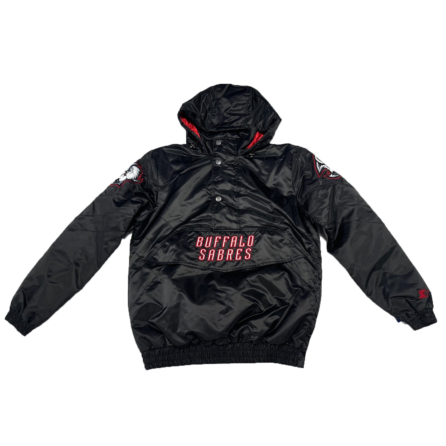 STARTER SABRES ウィンドブレーカー Starter Men's Buffalo Sabres All Star Half Zip Pullover - Black/Red/Wh