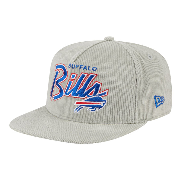 New Era Men's Buffalo Bills Corduroy Golfer Snapback Adjustable Hat - Grey - lauxsportinggoods