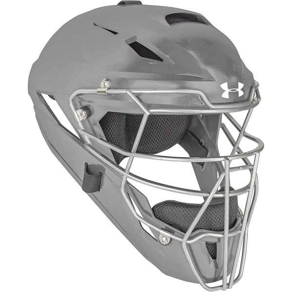 Open Box Under Armour Converge Solid Matte Catching Mask-Youth-Graphite - lauxsportinggoods