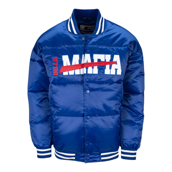 Starter Men's Buffalo Bills Mafia Satin Jacket - Royal - lauxsportinggoods