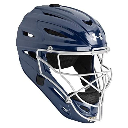 Used Under Armour Victory Series Solid Molded Catching Mask-Adult-Navy - lauxsportinggoods