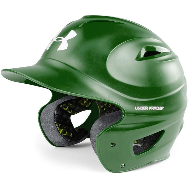 Open Box Under Armour Matte Molded Batting Helmet-Youth-Dark Green - lauxsportinggoods