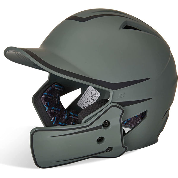 Used Champro HX Legend Plus 2-Tone Bsbll Helmet w/Flap-GRAPHITE BODY BLACK BODY-Medium/Junior - lauxsportinggoods