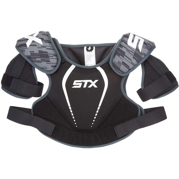 STX Lacrosse Stallion 75 Shoulder Pad - Black - Large - lauxsportinggoods