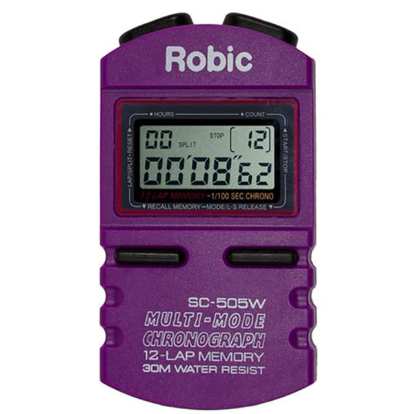 Open Box Robic SC-505W 12 Memory Chrono - Purple - lauxsportinggoods