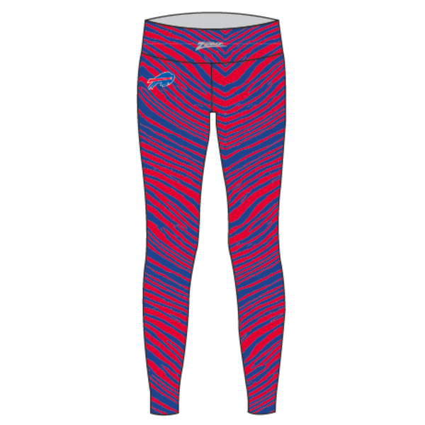 Zubaz Women's Buffalo Bills Basic 2-color Zebra Print Legging - Team Color - lauxsportinggoods
