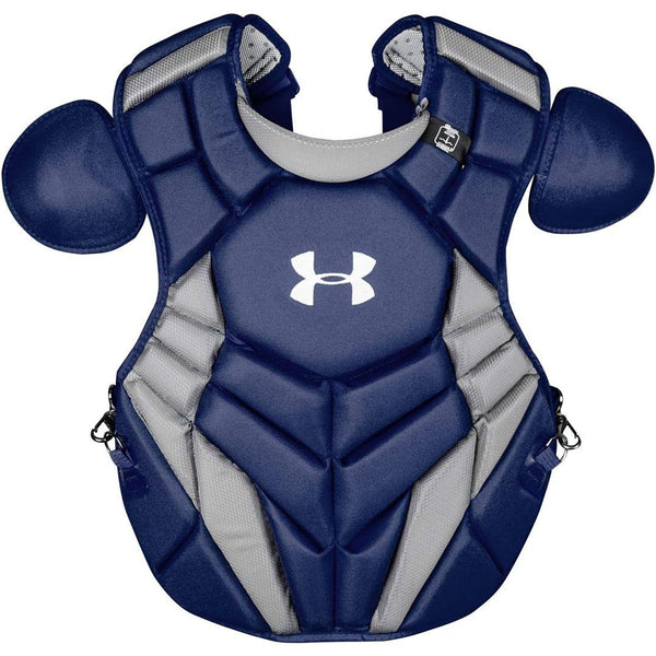 Open Box Under Armour PRO4 Chest Protector- Junior-13.5"-Navy - lauxsportinggoods