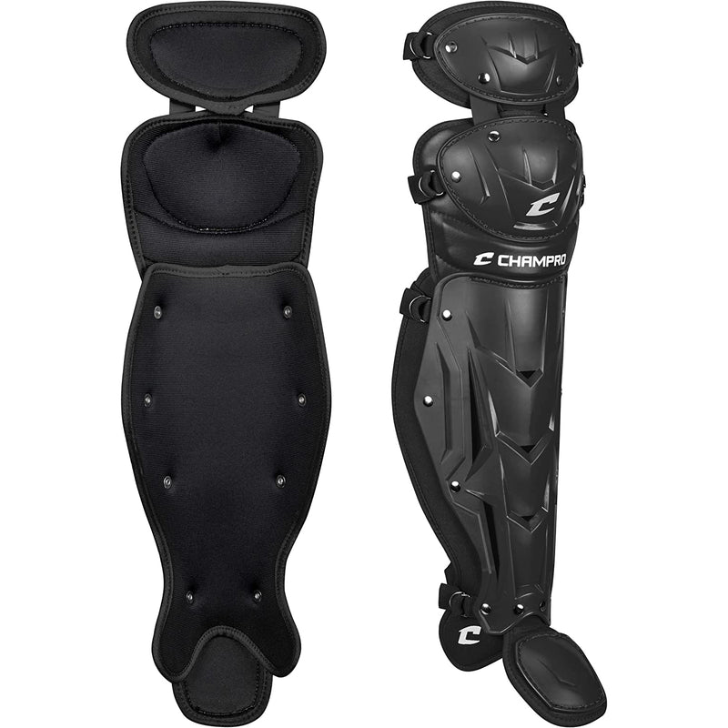 Used Champro Optimus MVP Leg Guards T-Ball 12 Shin Length-Black - lauxsportinggoods