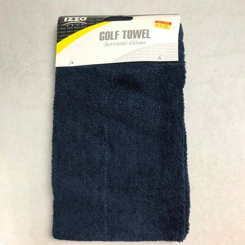 Izzo Golf Towel - 16x25 - Black - lauxsportinggoods