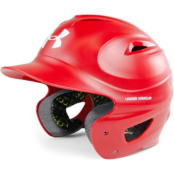 Used Under Armour Matte Molded Batting Helmet-Youth-Scarlet - lauxsportinggoods