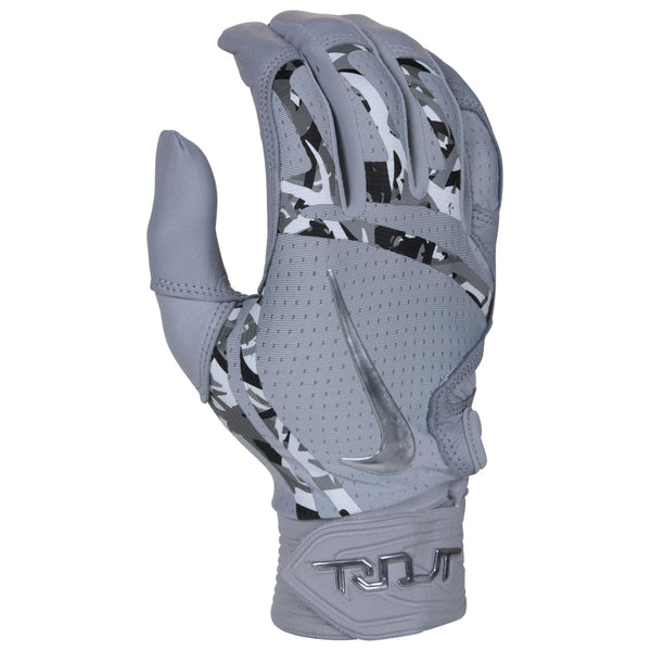 Nike Trout Elite Batting Glove - Wolf Grey-Metallic Chrome - Large - lauxsportinggoods