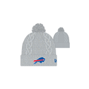 New Era Buffalo Bills Shimmer 19958 Statement Cuffed Knit Hat - Gray - lauxsportinggoods