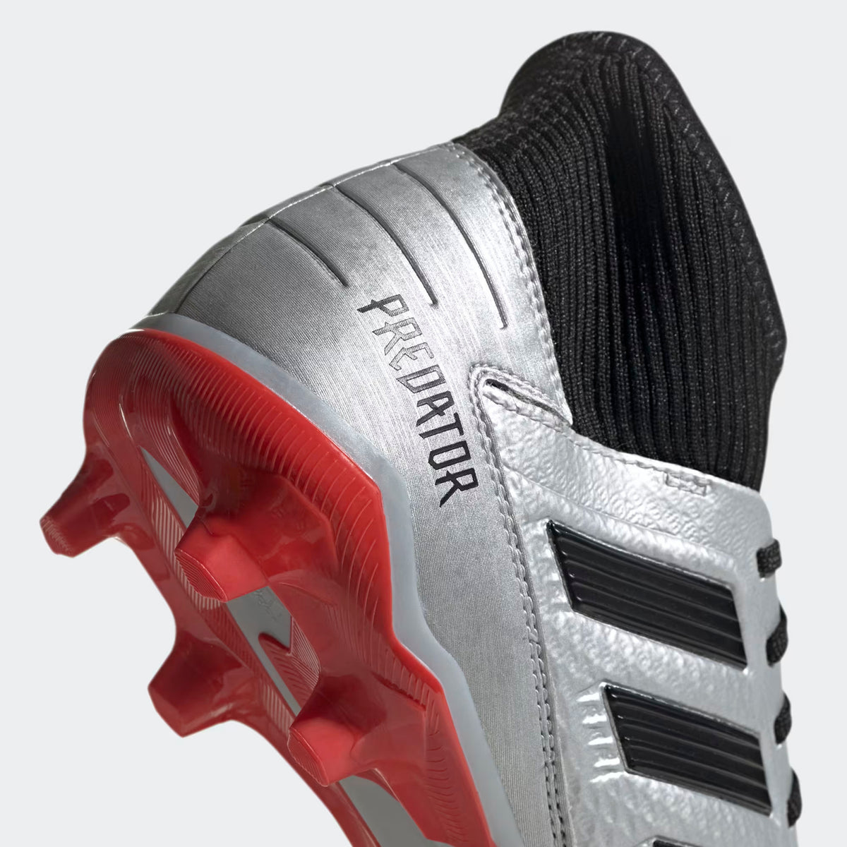 Adidas Predator 19.3 FG Men\'s Soccer‎ Cleats Size 11.5 Silver Metallic Red 4b0b9c8d7b95.jpg?width=3840&  main image 4