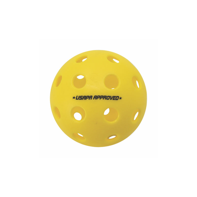 Champion Sports Injection Molded Outdoor Pickleball - Set of 6 - Yellow