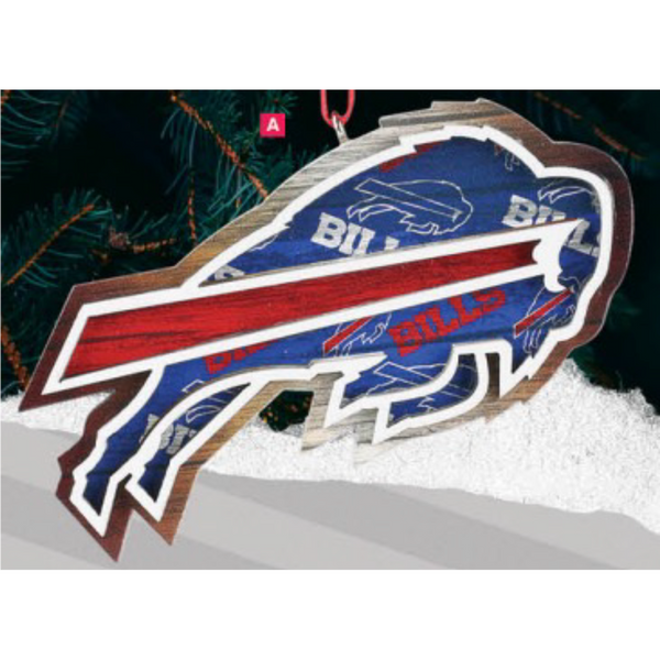 Majestic Buffalo Bills Raised Logo Mural Ornament - lauxsportinggoods