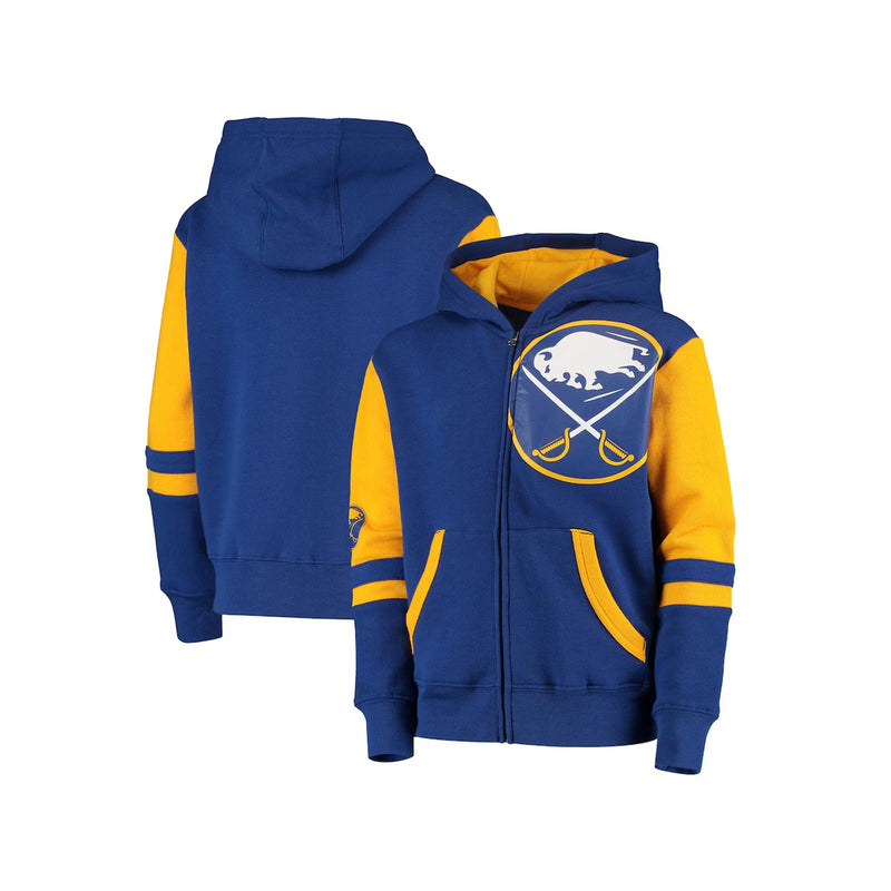 Outerstuff Boy's Buffalo Sabres Face Off Full Zip Fleece Hoodie