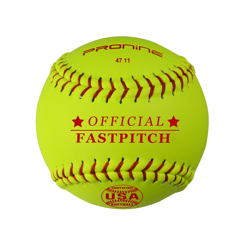 ProNine Leather Softball 4711 - 11 inch - Yellow - 1 Dozen - lauxsportinggoods