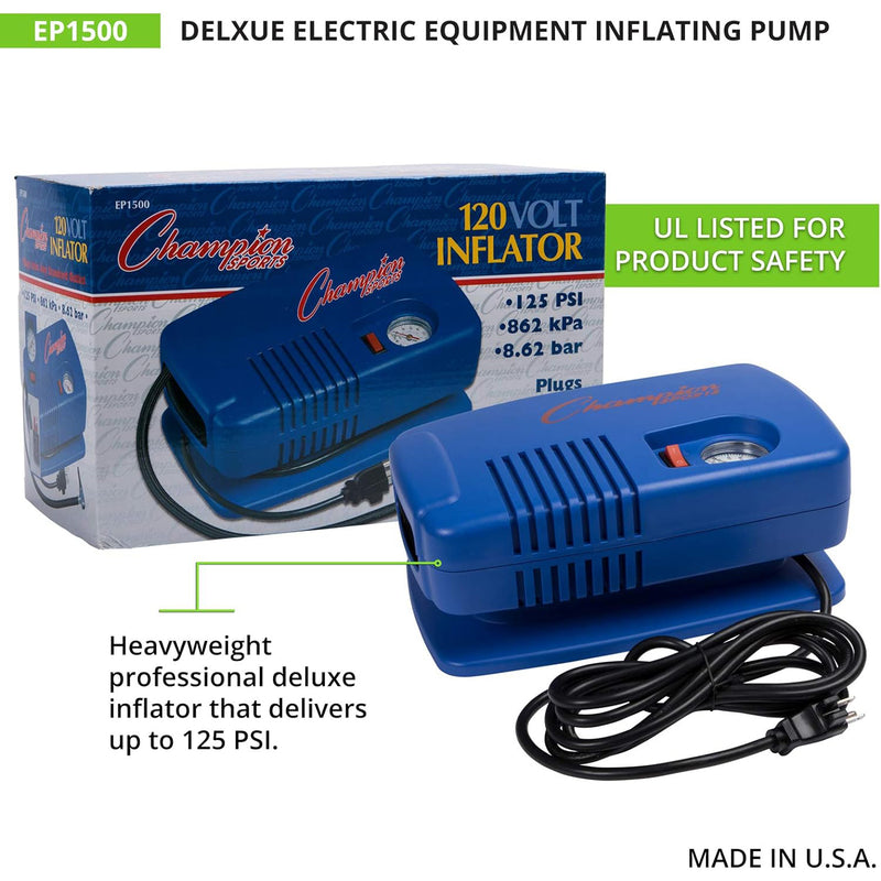 Champion Sports - Deluxe Electric Inflating Pump - lauxsportinggoods