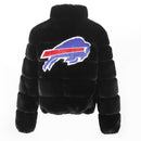 Cuce Women's Buffalo Bills Team Colored Faux Fur Bomber - lauxsportinggoods