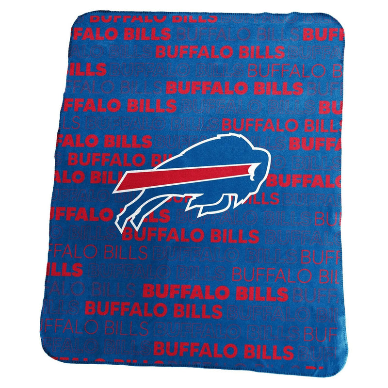 Logo Brands Buffalo Bills Classic Fleece - 50 In x 60 In - lauxsportinggoods
