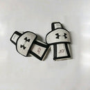 Under Armour Spectre Lacrosse Arm Pads - Black/White - Small - lauxsportinggoods