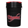 Diamond Logo Padded Seat Ball 6 Gallon Bucket