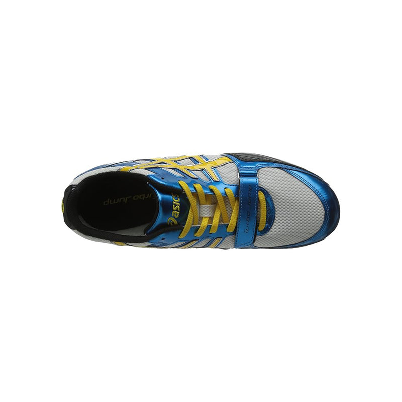 Open Box ASICS AS-2702-13 Turbo Jump Track Shoe,Jet Blue/Yellow/Black,13 M US - lauxsportinggoods
