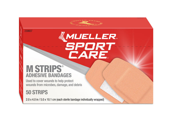 Mueller M Strips Adhesive Bandages - 2" x 4" - 50pcs/Box