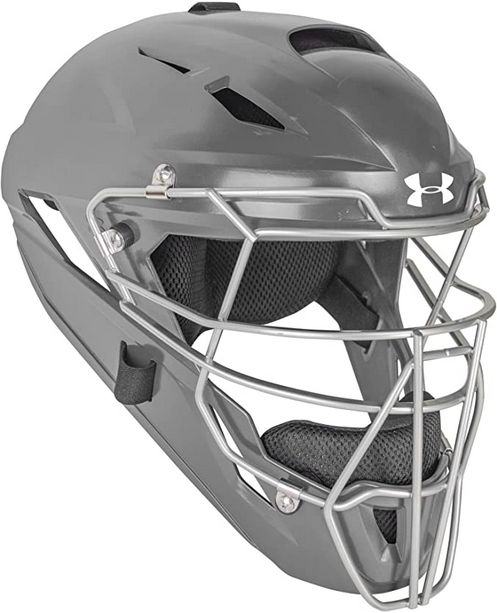 Used Under Armour Converge Solid Molded Catching Mask-Youth-Graphite - lauxsportinggoods
