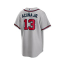 Fanatics Nike Men's Atlanta Braves Ronald Acuna Jr. S/S Limited Jersey - Grey - lauxsportinggoods