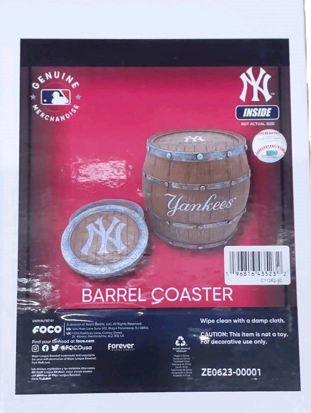 Foco NY Yankees Barrel Coaster Set - 5 Pack