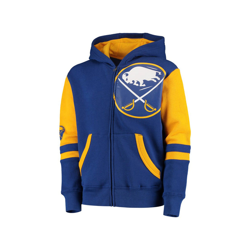 Outerstuff Boy's Buffalo Sabres Face Off Full Zip Fleece Hoodie