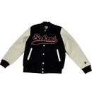 Starter Men's Buffalo Sabres Complete Game Varsity Jacket - Black/Red/White - lauxsportinggoods