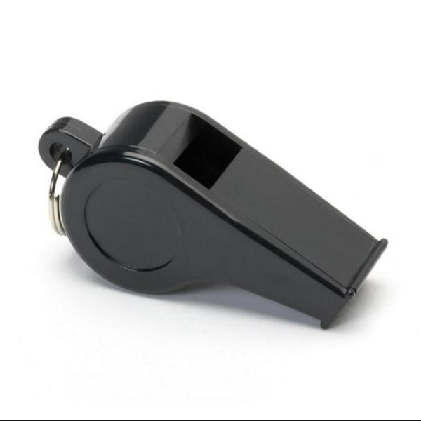 Medium Weight Plastic Whistle - Black - 1 Dozen - lauxsportinggoods
