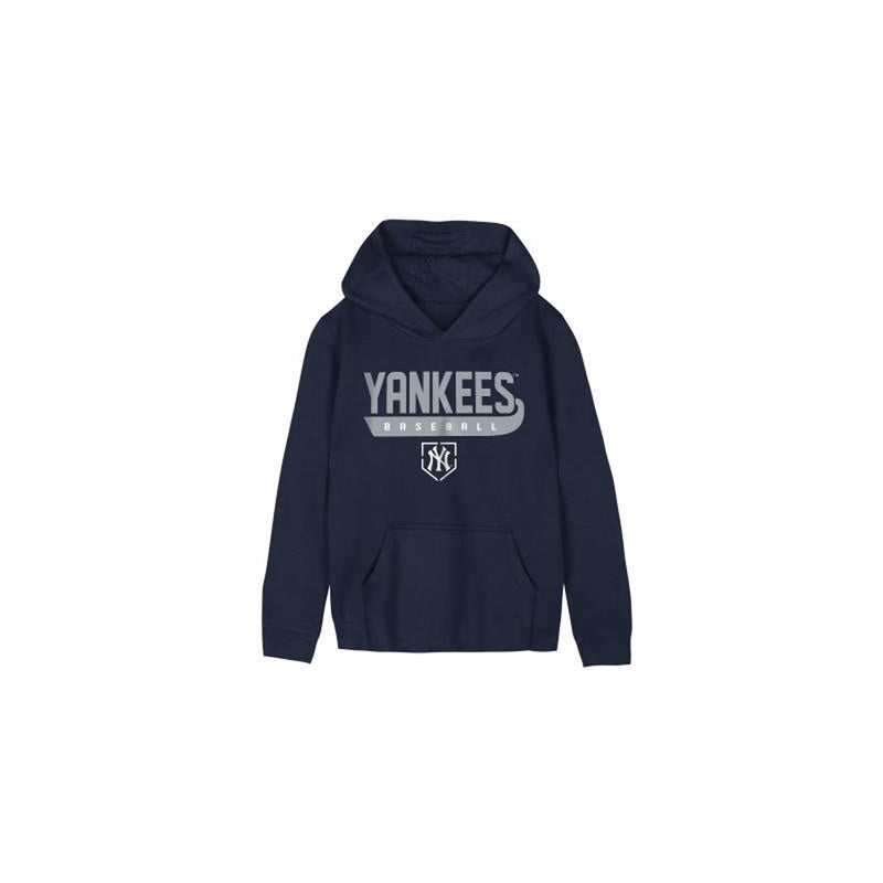 Outerstuff Boy's New York Yankee Target Base Fleece Pullover Hoodie - Navy