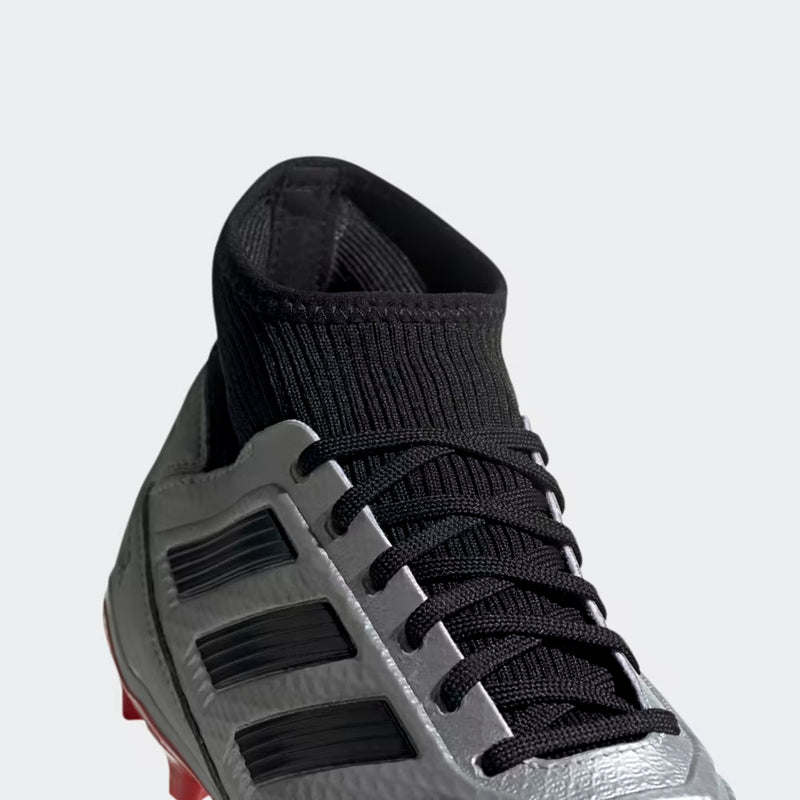 Adidas Men's Predator 19.3 FG Soccer Cleats - Silver/Black/Red - lauxsportinggoods