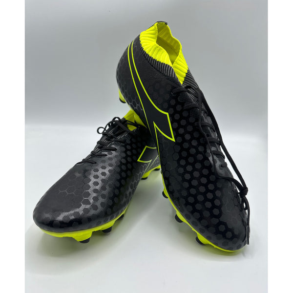 Open Box Diadora DA-2075 Soccer Cleats - Black/Fluo Yellow - 12
