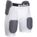 Used Schutt ProTech Tri All-in-One Football Girdle Padded Compression Shorts w/ Integrated Hip - White - XLarge - lauxsportinggoods