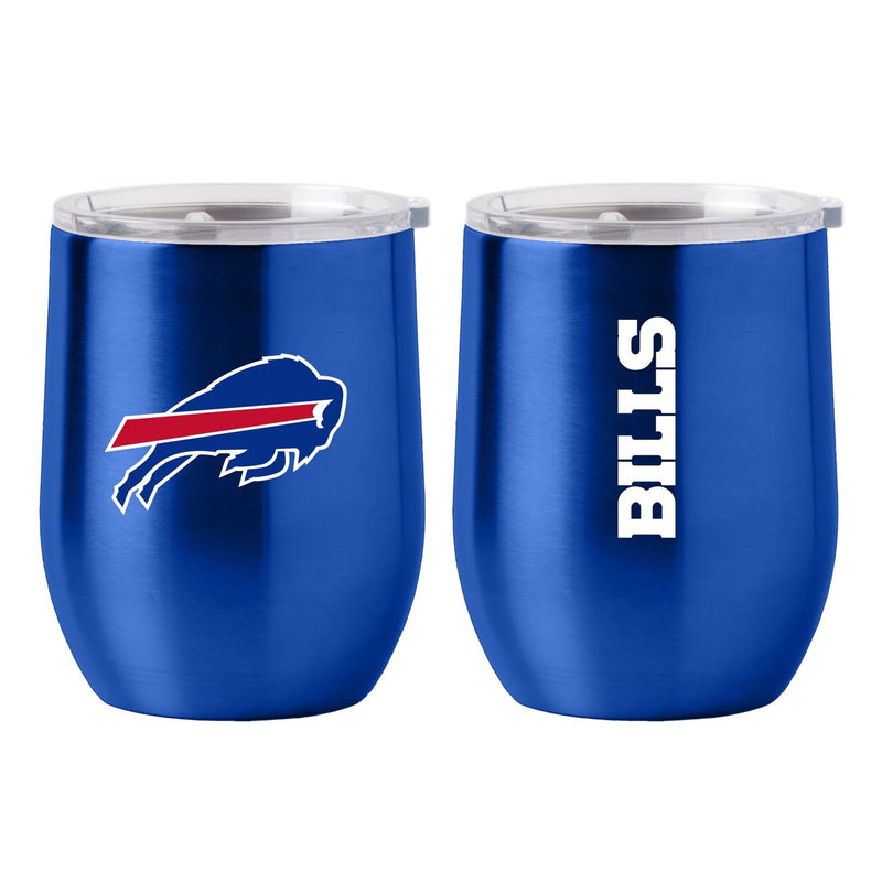 Logo Brands Buffalo Bills Curved Beverage Polished - 16oz - lauxsportinggoods