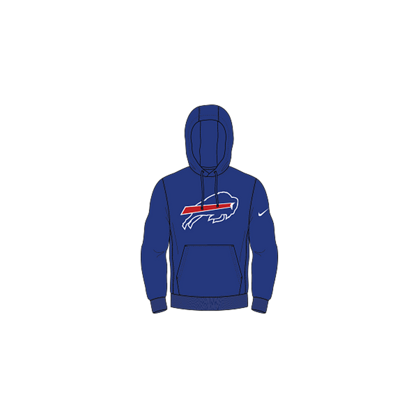 Fanatics Nike Men's Buffalo Bills Club Logo Pullover Hoodie - Royal