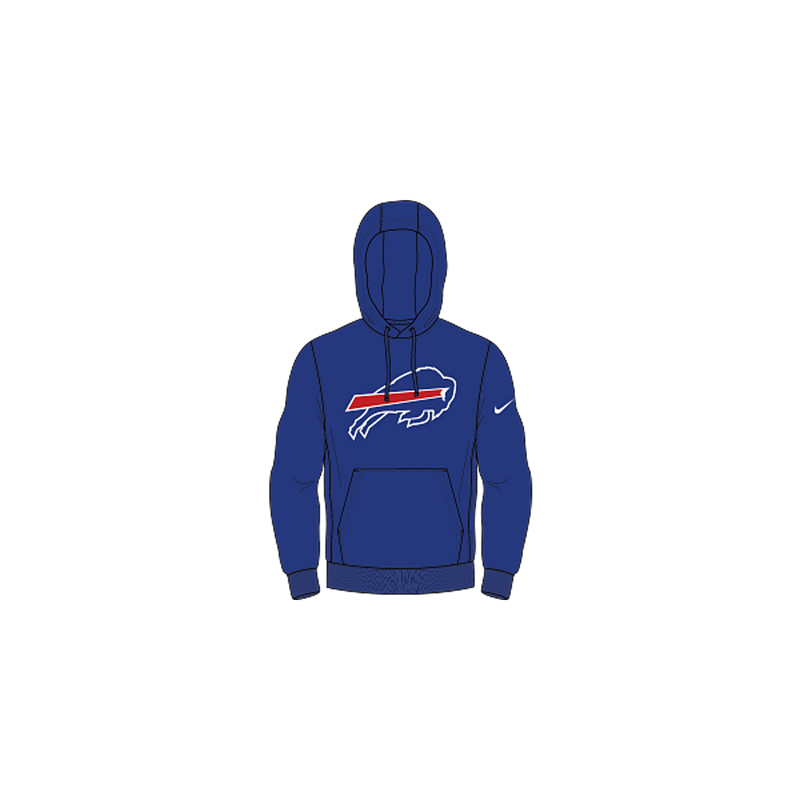 Fanatics Nike Men's Buffalo Bills Club Logo Pullover Hoodie - Royal