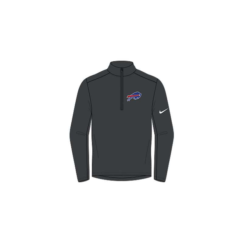 Fanatics Nike Men's Buffalo Bills Pacer Half Zip Pullover - Black