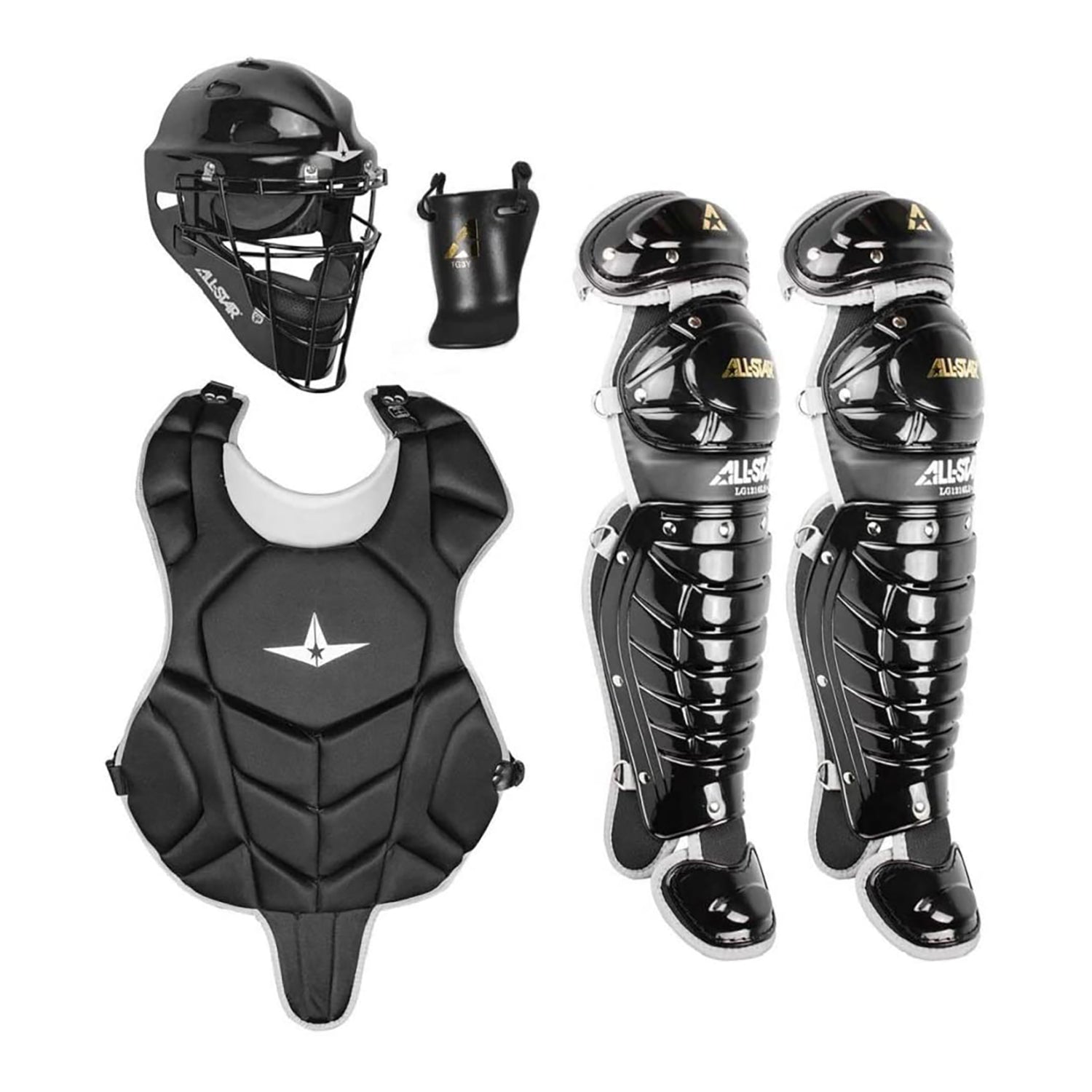 All-Star Ages 9-12 League Series Catching Kit - Black - OSFM