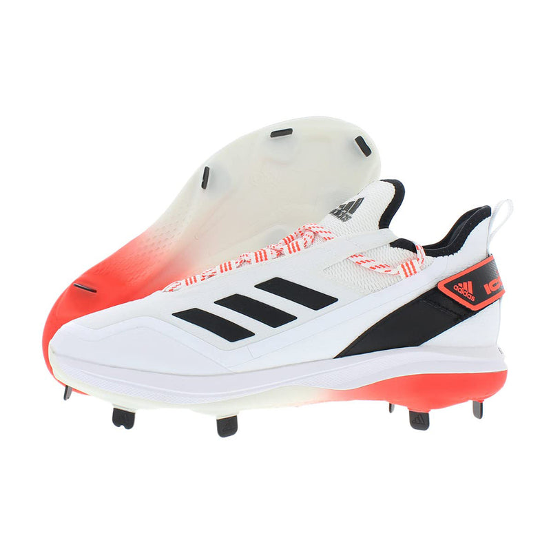 Adidas Men's ICON 7 Boost Baseball Cleats - White/Black/Orange - lauxsportinggoods