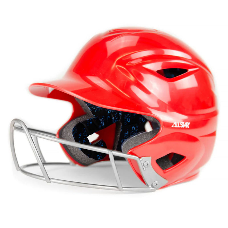 All Star S7 Batter's Helmet W/Faceguard Youth Fastpitch Scarlet