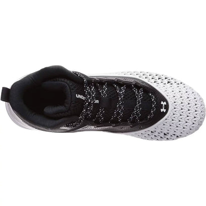 Used Under Armour Men's Hammer MC Football Shoe - Black-White - 10 - lauxsportinggoods